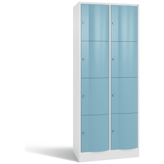 C+P Schließfachschrank Resisto 772 x 1950 x 540 horizontblau/verkehrsweiß, Modell 8470-272