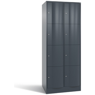 C+P XL-Schließfachschrank Resisto 772 x 1950 x 640 anthrazitgrau/anthrazitgrau, Modell 8470-273