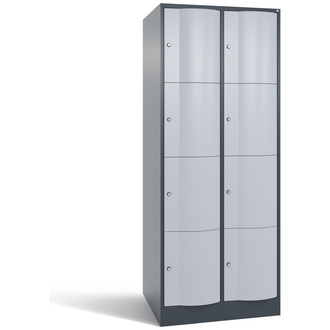 C+P XXL-Schließfachschrank Resisto 772 x 1950 x 740 weißaluminium/anthrazitgrau, Modell 8470-274