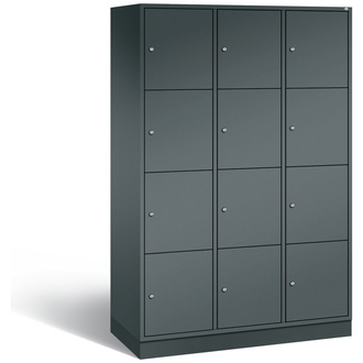 C+P XL-Schließfachschrank Intro 1220 x 1950 x 490 anthrazitgrau/anthrazitgrau, Modell 8470-302