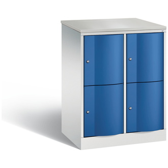 C+P Schließfachschrank Resisto 772 x 1077 x 540 enzianblau/lichtgrau, Modell 8472-272