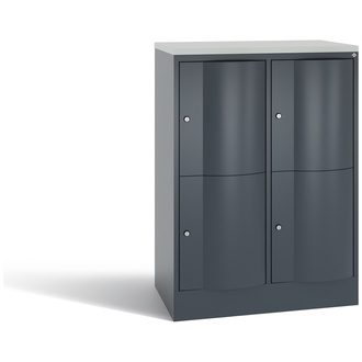 C+P Schließfachschrank Resisto 772 x 1077 x 540 anthrazitgrau/anthrazitgrau, Modell 8472-272