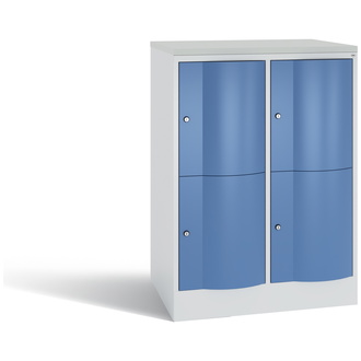 C+P XL-Schließfachschrank Resisto 772 x 1077 x 640 fernblau/lichtgrau, Modell 8472-273