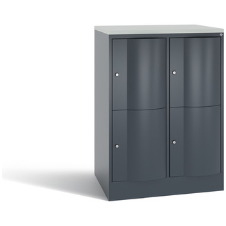 C+P XL-Schließfachschrank Resisto 772 x 1077 x 640 anthrazitgrau/anthrazitgrau, Modell 8472-273