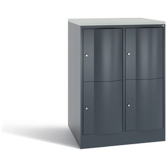 C+P XXL-Schließfachschrank Resisto 772 x 1077 x 740 anthrazitgrau/anthrazitgrau, Modell 8472-274