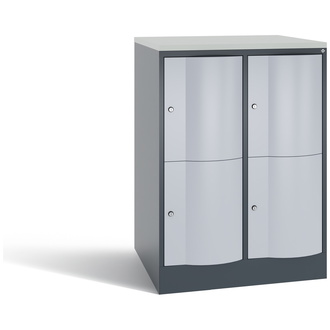 C+P XXL-Schließfachschrank Resisto 772 x 1077 x 740 weißaluminium/anthrazitgrau, Modell 8472-274