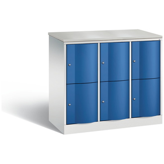 C+P Schließfachschrank Resisto 1148 x 1077 x 540 enzianblau/lichtgrau, Modell 8472-372