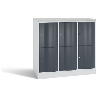 C+P XL-Schließfachschrank Resisto 1148 x 1077 x 640 anthrazitgrau/lichtgrau, Modell 8472-373