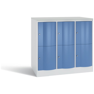 C+P XXL-Schließfachschrank Resisto 1148 x 1077 x 740 fernblau/lichtgrau, Modell 8472-374