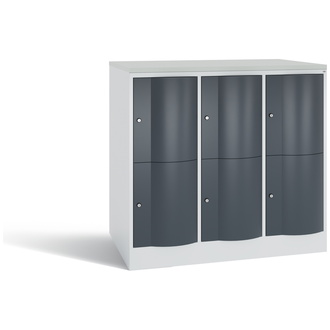 C+P XXL-Schließfachschrank Resisto 1148 x 1077 x 740 anthrazitgrau/lichtgrau, Modell 8472-374