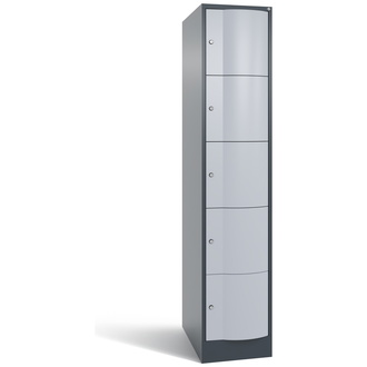 C+P XXL-Schließfachschrank Resisto 396 x 1950 x 740 weißaluminium/anthrazitgrau, Modell 8570-174