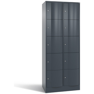 C+P Schließfachschrank Resisto 772 x 1950 x 540 anthrazitgrau/anthrazitgrau, Modell 8570-272