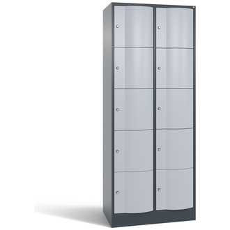 C+P Schließfachschrank Resisto 772 x 1950 x 540 weißaluminium/anthrazitgrau, Modell 8570-272