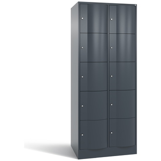 C+P XL-Schließfachschrank Resisto 772 x 1950 x 640 anthrazitgrau/anthrazitgrau, Modell 8570-273