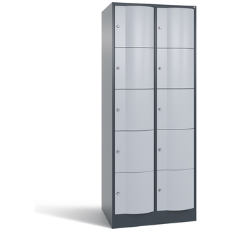 C+P XL-Schließfachschrank Resisto 772 x 1950 x 640 weißaluminium/anthrazitgrau, Modell 8570-273