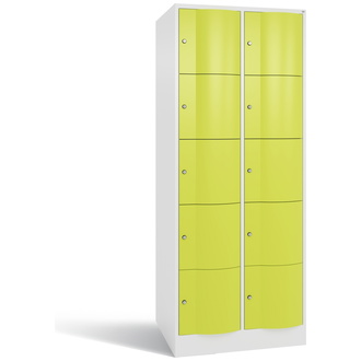 C+P XXL-Schließfachschrank Resisto 772 x 1950 x 740 viridingrün/verkehrsweiß, Modell 8570-274