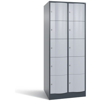 C+P XXL-Schließfachschrank Resisto 772 x 1950 x 740 weißaluminium/anthrazitgrau, Modell 8570-274