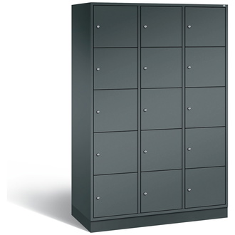 C+P XL-Schließfachschrank Intro 1220 x 1950 x 490 anthrazitgrau/anthrazitgrau, Modell 8570-302