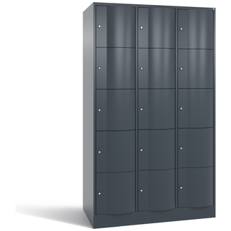 C+P XL-Schließfachschrank Resisto 1148 x 1950 x 640 anthrazitgrau/anthrazitgrau, Modell 8570-373