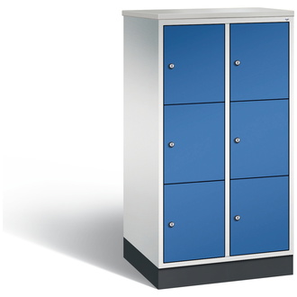 C+P Schließfachschrank Intro 620 x 1255 x 490 enzianblau/lichtgrau, Modell 8573-201