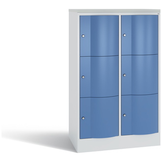 C+P Schließfachschrank Resisto 772 x 1255 x 540 fernblau/lichtgrau, Modell 8573-272