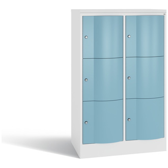 C+P Schließfachschrank Resisto 772 x 1255 x 540 horizontblau/verkehrsweiß, Modell 8573-272