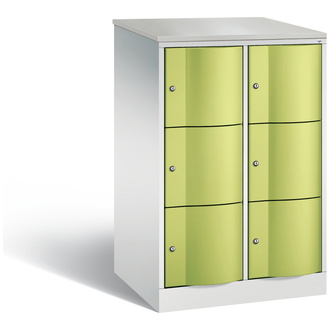 C+P XL-Schließfachschrank Resisto 772 x 1255 x 640 viridingrün/lichtgrau, Modell 8573-273