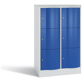 C+P XL-Schließfachschrank Resisto 772 x 1255 x 640 enzianblau/lichtgrau, Modell 8573-273