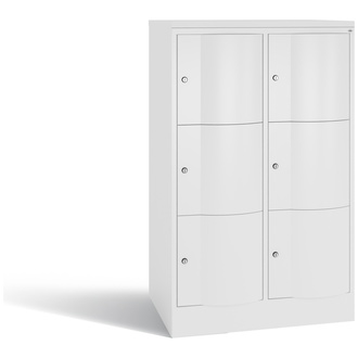 C+P XL-Schließfachschrank Resisto 772 x 1255 x 640 verkehrsweiß/verkehrsweiß, Modell 8573-273