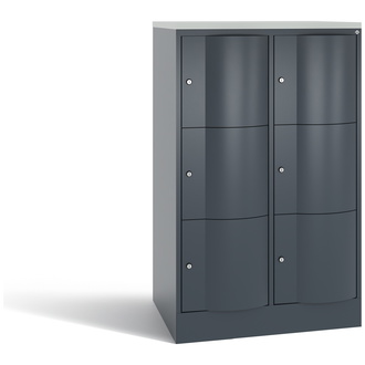 C+P XL-Schließfachschrank Resisto 772 x 1255 x 640 anthrazitgrau/anthrazitgrau, Modell 8573-273