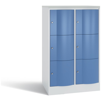 C+P XL-Schließfachschrank Resisto 772 x 1255 x 640 fernblau/lichtgrau, Modell 8573-273