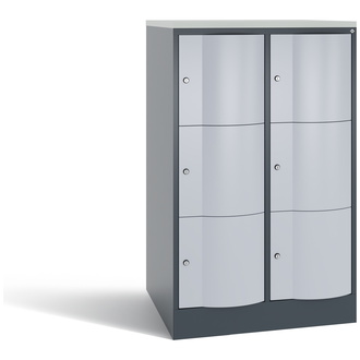 C+P XXL-Schließfachschrank Resisto 772 x 1255 x 740 weißaluminium/anthrazitgrau, Modell 8573-274