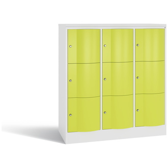 C+P Schließfachschrank Resisto 1148 x 1255 x 540 viridingrün/verkehrsweiß, Modell 8573-372