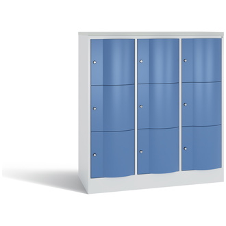 C+P Schließfachschrank Resisto 1148 x 1255 x 540 fernblau/lichtgrau, Modell 8573-372