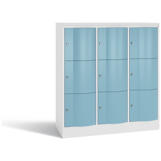 C+P Schließfachschrank Resisto 1148 x 1255 x 540 horizontblau/verkehrsweiß, Modell 8573-372