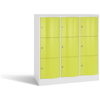 C+P XL-Schließfachschrank Resisto 1148 x 1255 x 640 viridingrün/verkehrsweiß, Modell 8573-373