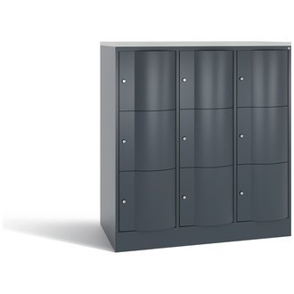 C+P XL-Schließfachschrank Resisto 1148 x 1255 x 640 anthrazitgrau/anthrazitgrau, Modell 8573-373