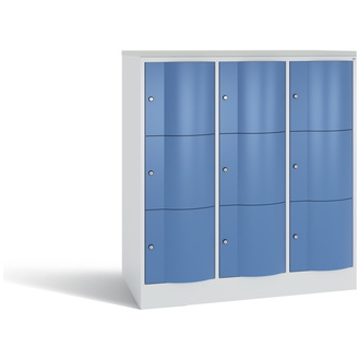 C+P XL-Schließfachschrank Resisto 1148 x 1255 x 640 fernblau/lichtgrau, Modell 8573-373