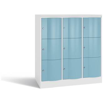 C+P XL-Schließfachschrank Resisto 1148 x 1255 x 640 horizontblau/verkehrsweiß, Modell 8573-373