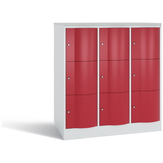 C+P XXL-Schließfachschrank Resisto 1148 x 1255 x 740 rubinrot/lichtgrau, Modell 8573-374