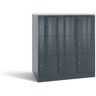 C+P XXL-Schließfachschrank Resisto 1148 x 1255 x 740 anthrazitgrau/anthrazitgrau, Modell 8573-374