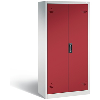 C+P Umweltschrank mit PE-Wannen, 930 x 1950 x 500 rubinrot/lichtgrau, Modell 8921-316