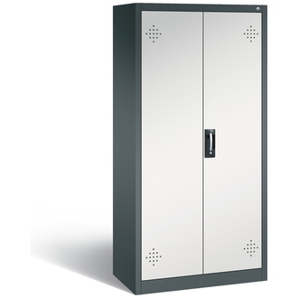 C+P Umweltschrank mit PE-Wannen, 930 x 1950 x 500 lichtgrau/anthrazitgrau, Modell 8921-316