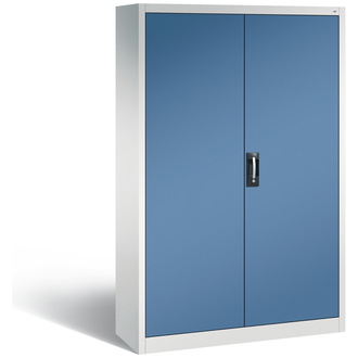 C+P Werkstattschrank mit Schubladen, 1200 x 1950 x 400 fernblau/lichtgrau, Modell 8930-5030