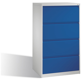 C+P Schubladenschrank Acurado 787 x 1357 x 590 lichtgrau/enzianblau, Modell 12934-312