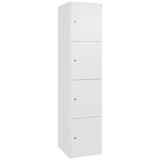 C+P Stahl-Schließfachschrank FlexOffice Prefino 400 x 1850 x 525 verkehrsweiß/verkehrsweiß, Modell 46080-1204