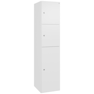 C+P Stahl-Kombinations-Schließfachschrank FlexOffice Prefi mm 400 x 1850 x 525 verkehrsweiß/verkehrsweiß, Modell 46080-1270