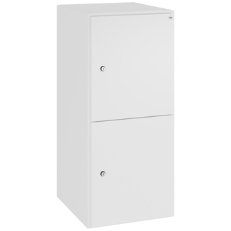 C+P Stahl-Schließfachschrank FlexOffice Prefino 400 x 950 x 525 verkehrsweiß/verkehrsweiß, Modell 46082-1202