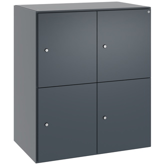 C+P Stahl-Schließfachschrank FlexOffice Prefino 800 x 950 x 525 anthrazitgrau/anthrazitgrau, Modell 46082-220202