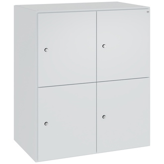 C+P Stahl-Schließfachschrank FlexOffice Prefino 800 x 950 x 525 lichtgrau/lichtgrau, Modell 46082-220202